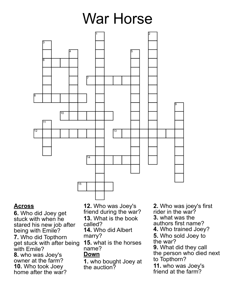 Solve the War Horse Crossword: Top Clue Solutions Explained