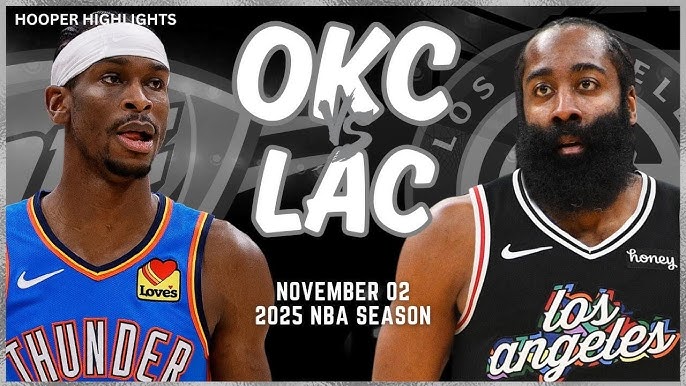 Oklahoma City Thunder vs LA Clippers November 2 Match: Player Stats & Game Summary