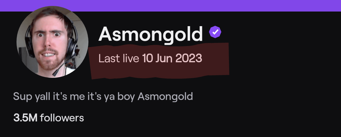 why isn't asmongold a twitch partner