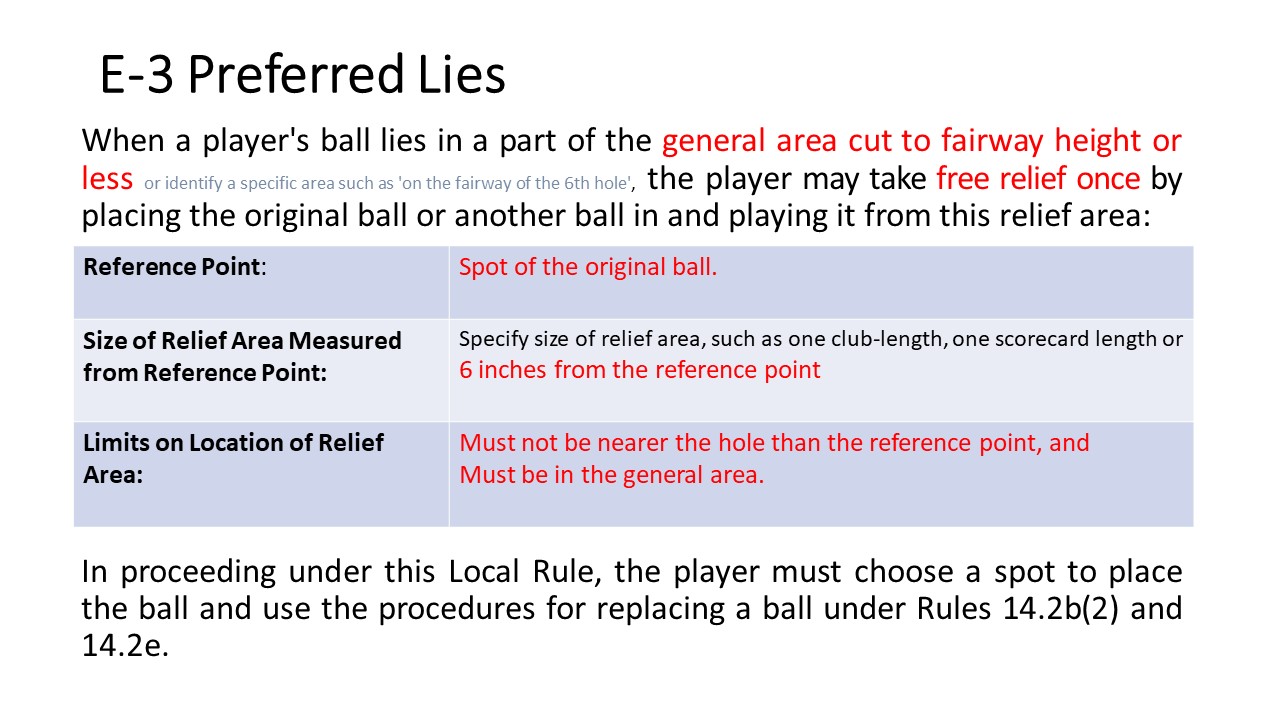 Understanding Preferred Lies in Golf: When and How to Use the Rule