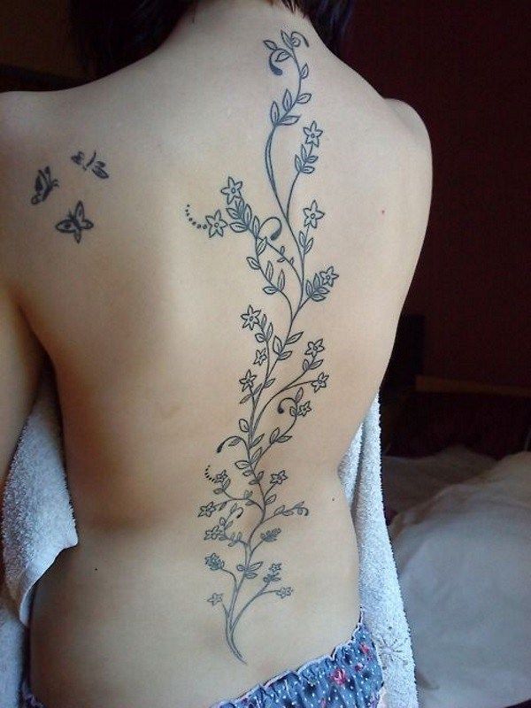 Vine Spine Tattoo Ideas: Elegant Designs for Your Back