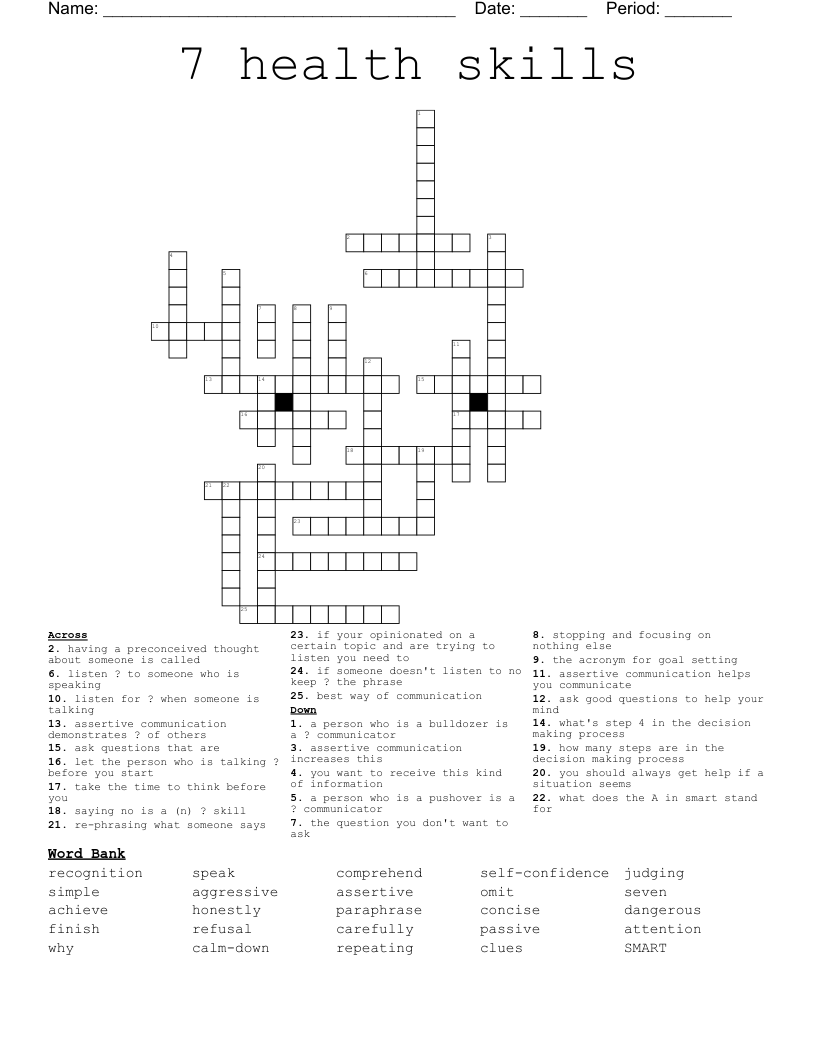 Improve your judgment with this: assessment of a situation crossword.