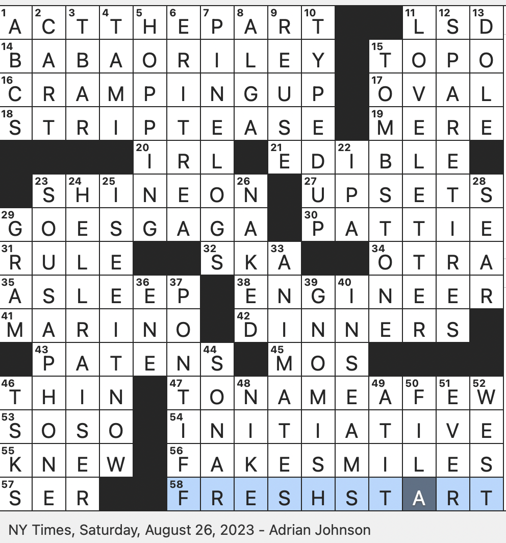 Ending with play or plate NYT crossword: Find answers!