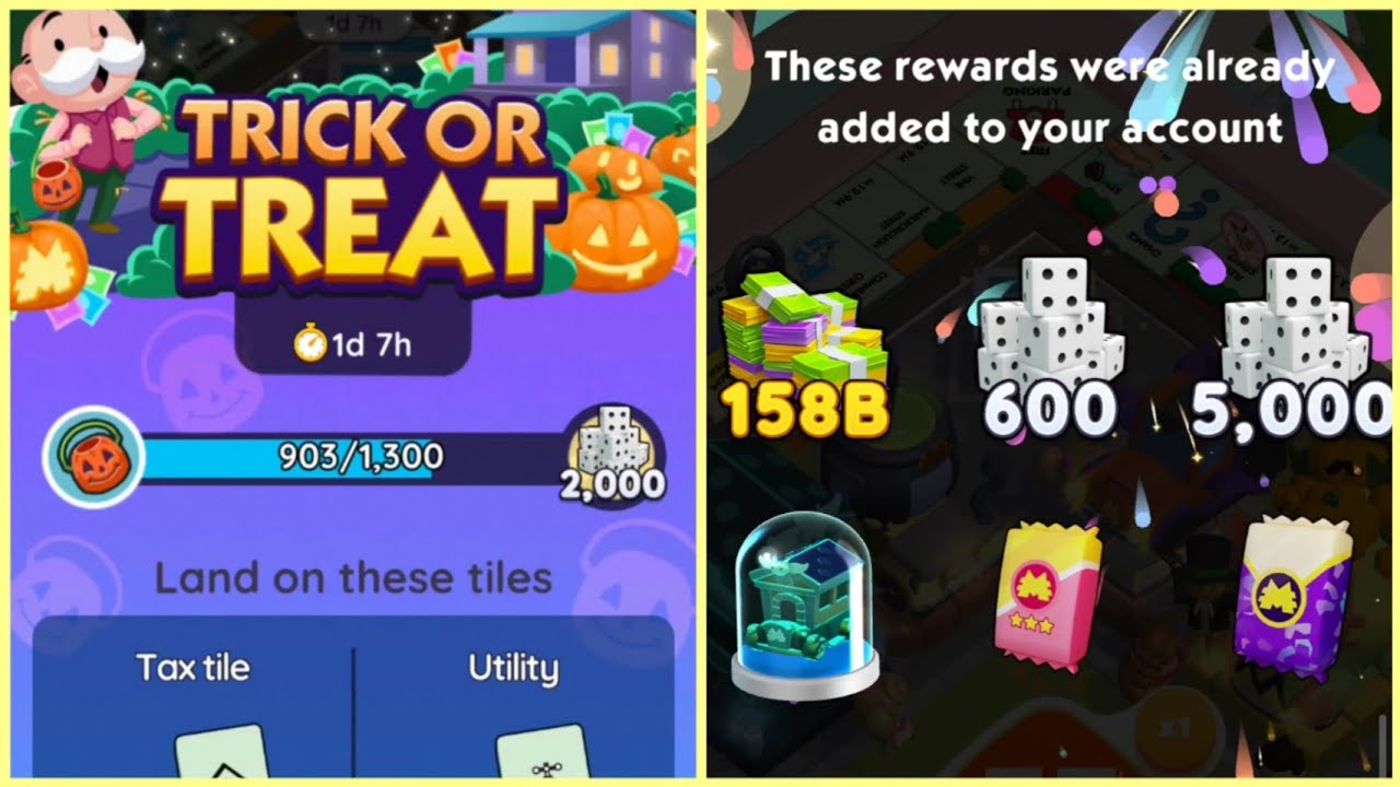 monopoly trick or treat event