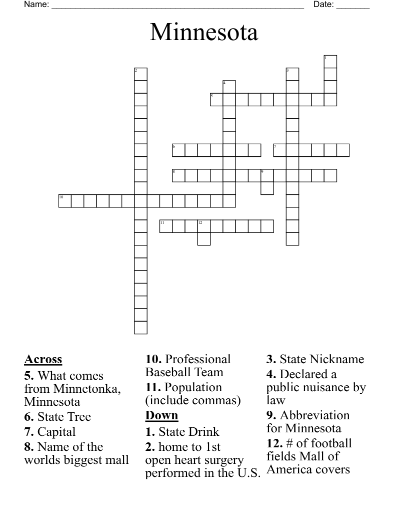 City in Minnesota Crossword: Easy Clues and Hints to Solve the Puzzle Quickly and Easily