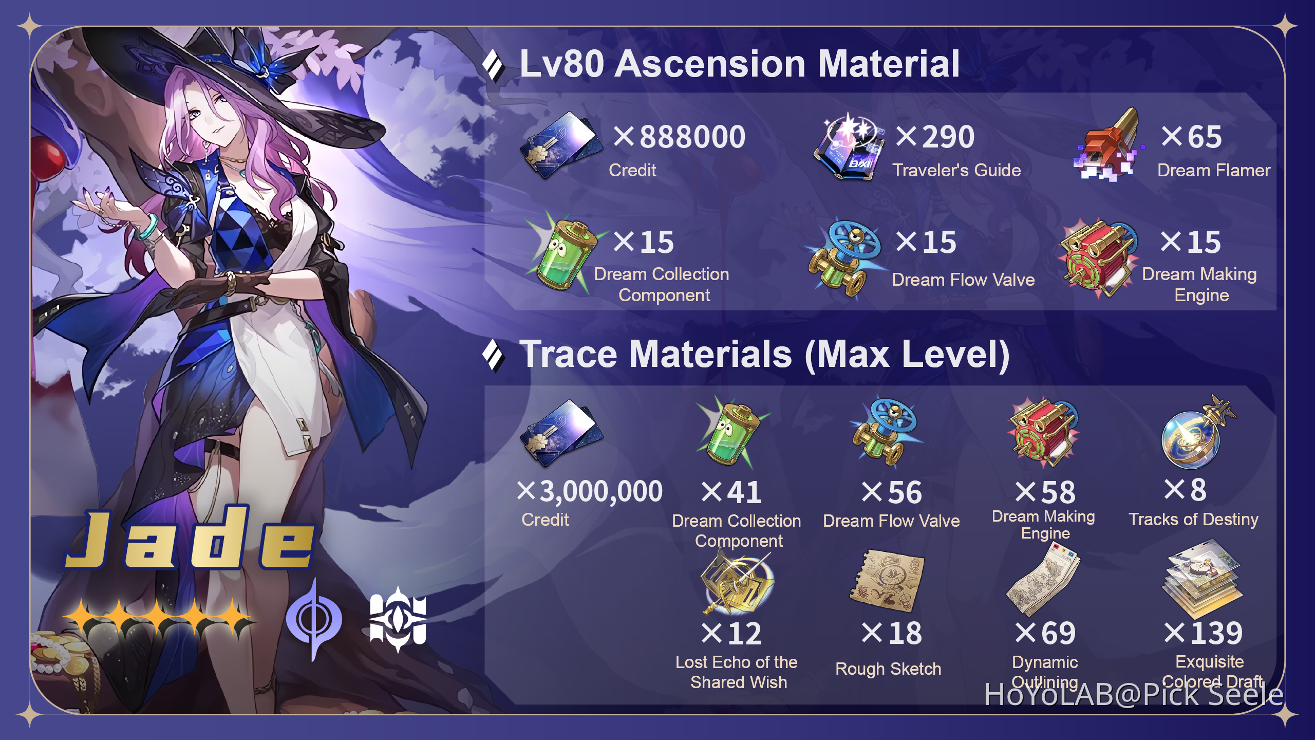 jade ascension materials