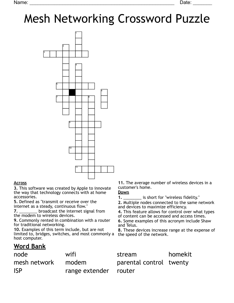 mesh crossword