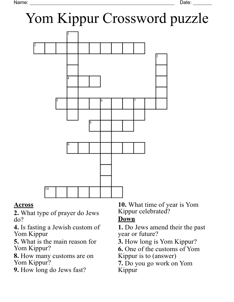 Observes Yom Kippur Crossword: Fun Puzzles and Clues for You