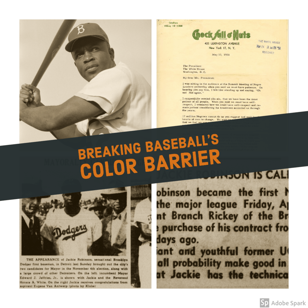 View the Jackie Robinson Contract Photo: Breaking the Color Barrier.