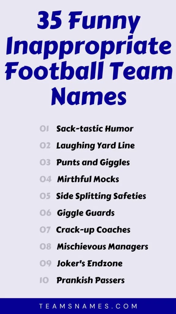 Adult Humor on the Field? Check Out These Sexual Fantasy Football Team Names.