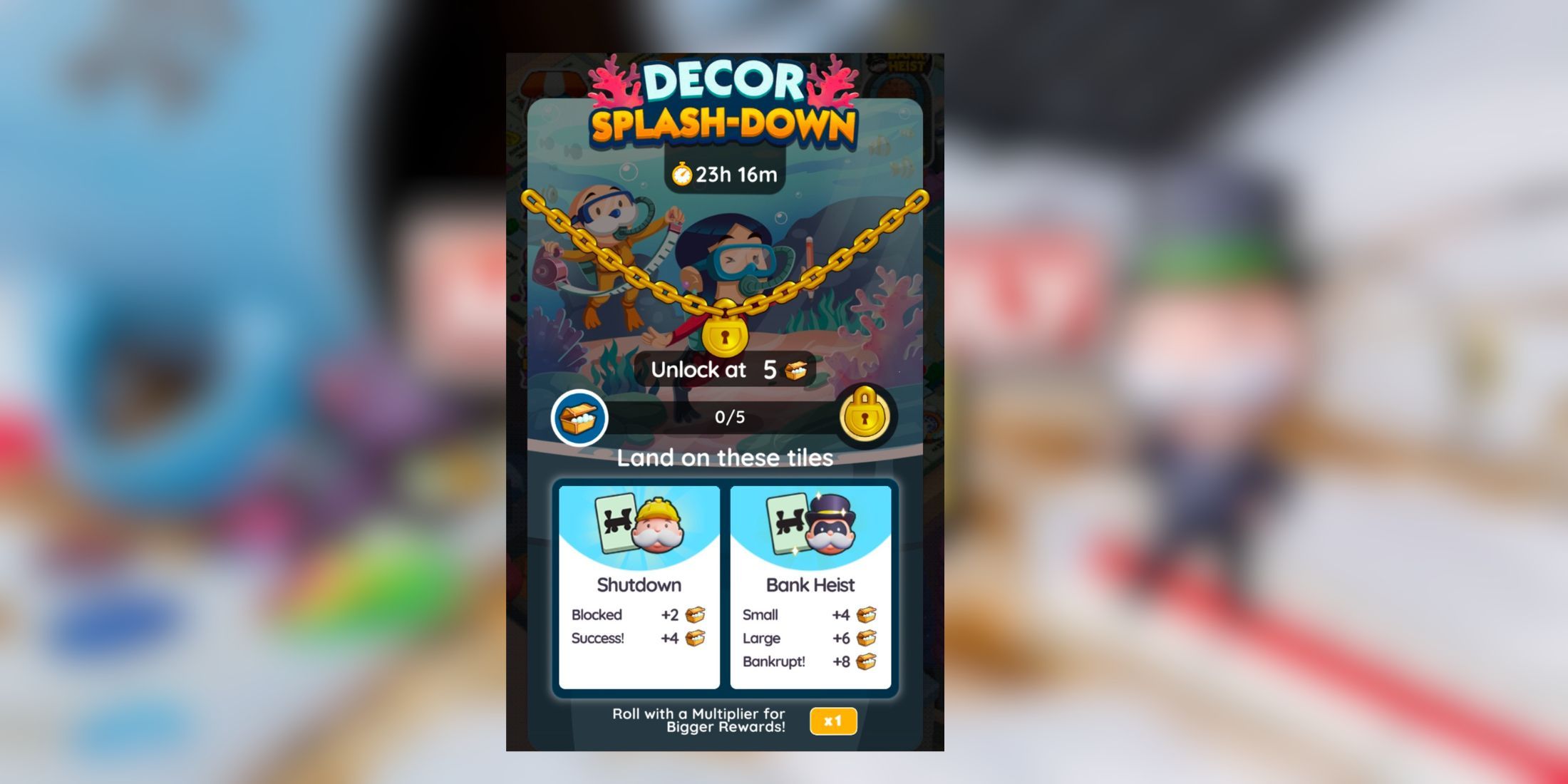 decor splash down monopoly go