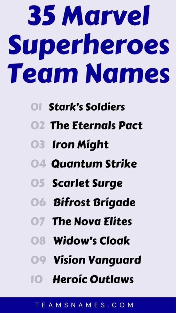 Cool Marvel Fantasy Football Names: The Ultimate List is here!