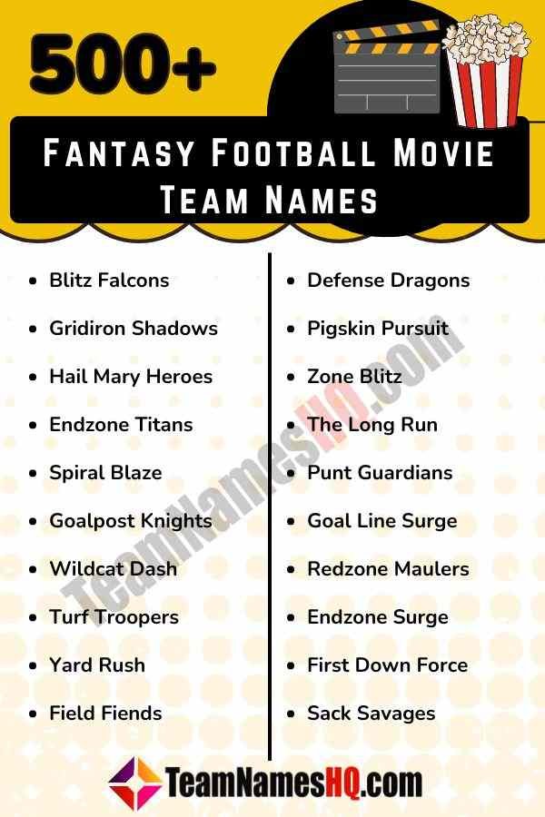 Cool Movie Themed Fantasy Football Team Names: Check Out These Awesome Options Now!