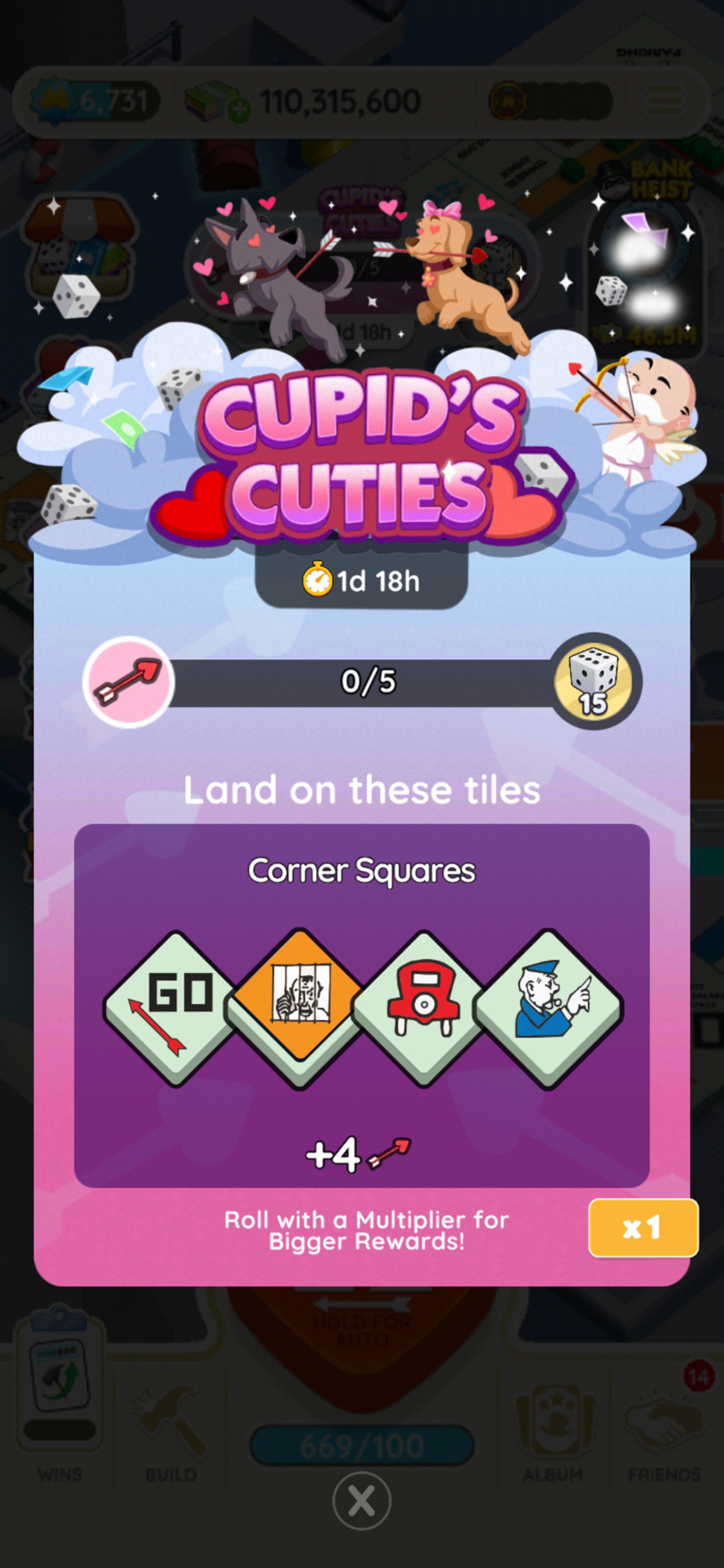 cupid's cuties monopoly go