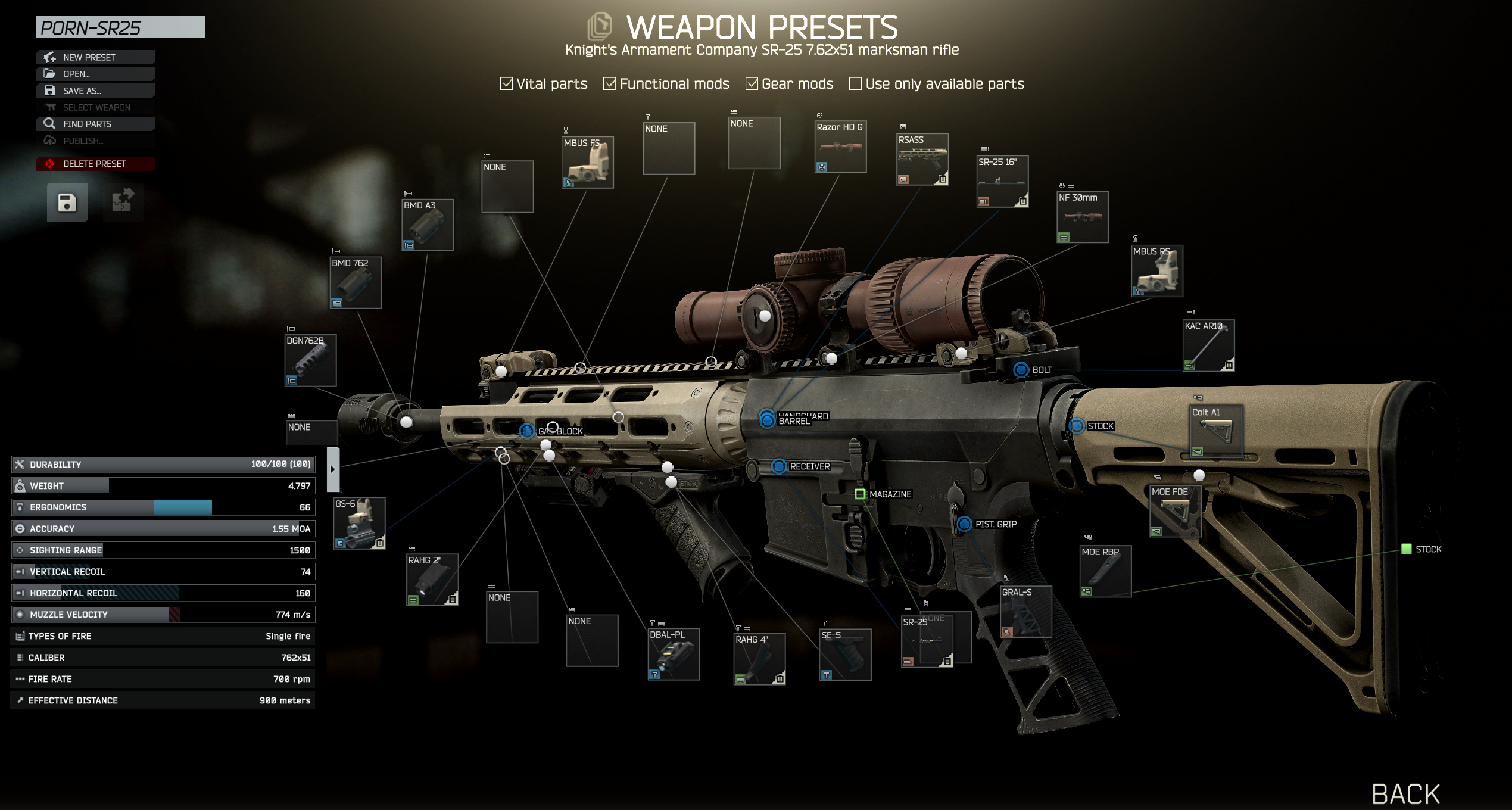 tarkov gun builder website